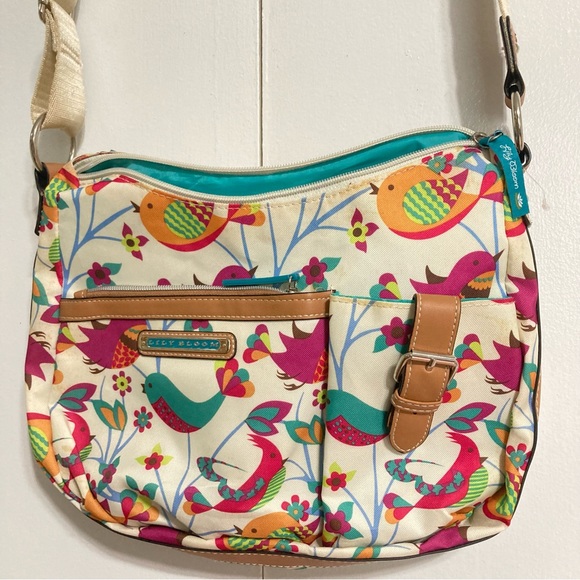 Lily Bloom Birds Blooms and Flowers Adjustable Shoulder Bag 14 x 10 x 4 inches - Picture 4 of 16